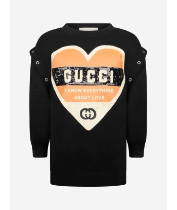 GUCCI Girls Cotton Heart Sweatshirt acheter en ligne