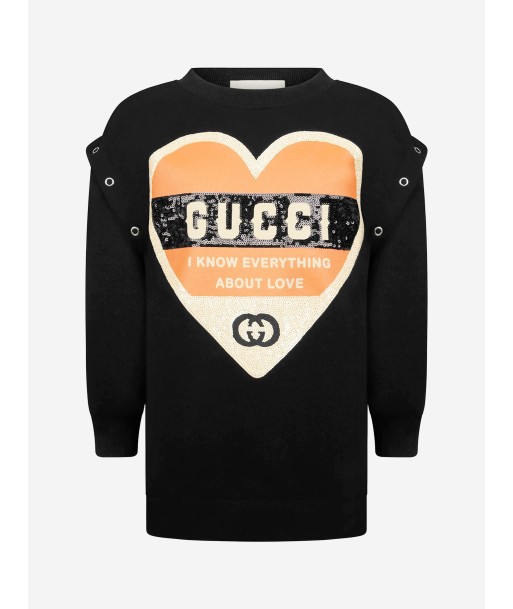 GUCCI Girls Cotton Heart Sweatshirt acheter en ligne