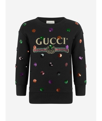 GUCCI Girls cotton polka dots vintage logo sweatshirt Par le système avancé 