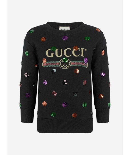 GUCCI Girls cotton polka dots vintage logo sweatshirt Par le système avancé 