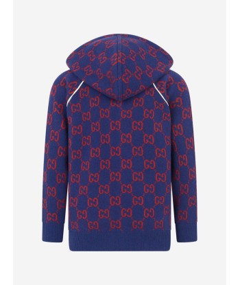 Gucci Boys Wool GG Hooded Zip Up Cardigan est présent 