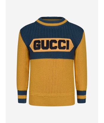 Gucci Boys Knitted Wool Logo Jumper Par le système avancé 