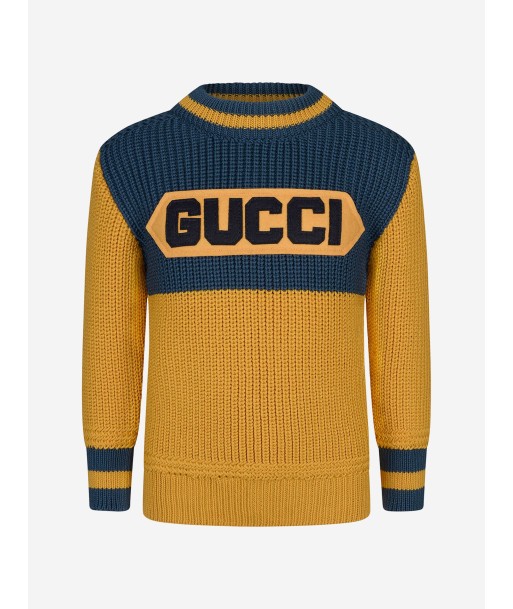 Gucci Boys Knitted Wool Logo Jumper Par le système avancé 