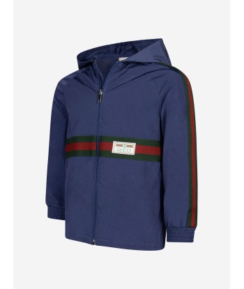 Gucci Boys Technical Jersey Hooded Bomber Jacket en stock