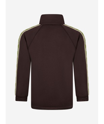 GUCCI Boys Technical Jersey GG Trim Zip Up Top soldes