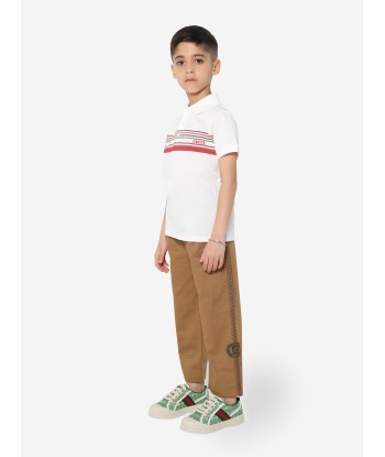 GUCCI Boys Beige Gabardine Trousers livraison gratuite