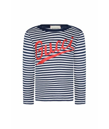 GUCCI Baby Boys Cotton Striped Logo T-Shirt de technologie