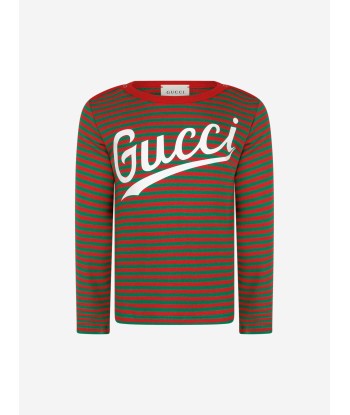 Gucci Baby Boys Cotton Striped Logo T-Shirt commande en ligne