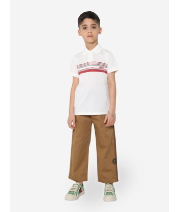 GUCCI Boys Beige Gabardine Trousers livraison gratuite