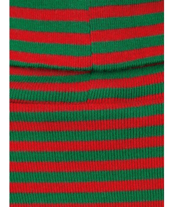 Gucci Kids Cotton Striped Logo Turtle Neck T-Shirt store