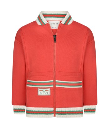 GUCCI Girls Cotton Zip Up Top Jusqu'à 80% De Réduction