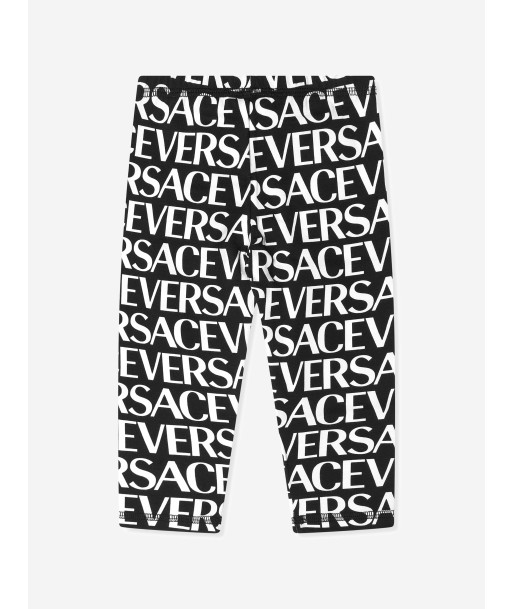 Versace Baby Girls Logo Print Leggings en stock