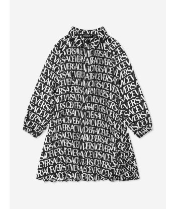 Versace Girls Long Sleeve Logo Dress la livraison gratuite