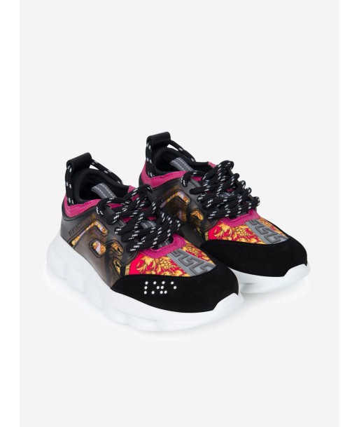 Versace Girls Black & Fuchsia Chain Reaction Trainers est présent 