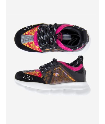 Versace Girls Black & Fuchsia Chain Reaction Trainers est présent 