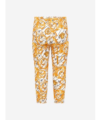 Versace Baby Girls Baroque Cotton Leggings est présent 